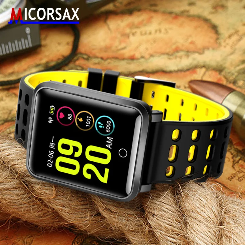 

Fashion New Smart Watch IP68 Waterproof Wristband Heart Rate Blood Pressure Smart Bracelet for iOS Android Standby Time 25 Days
