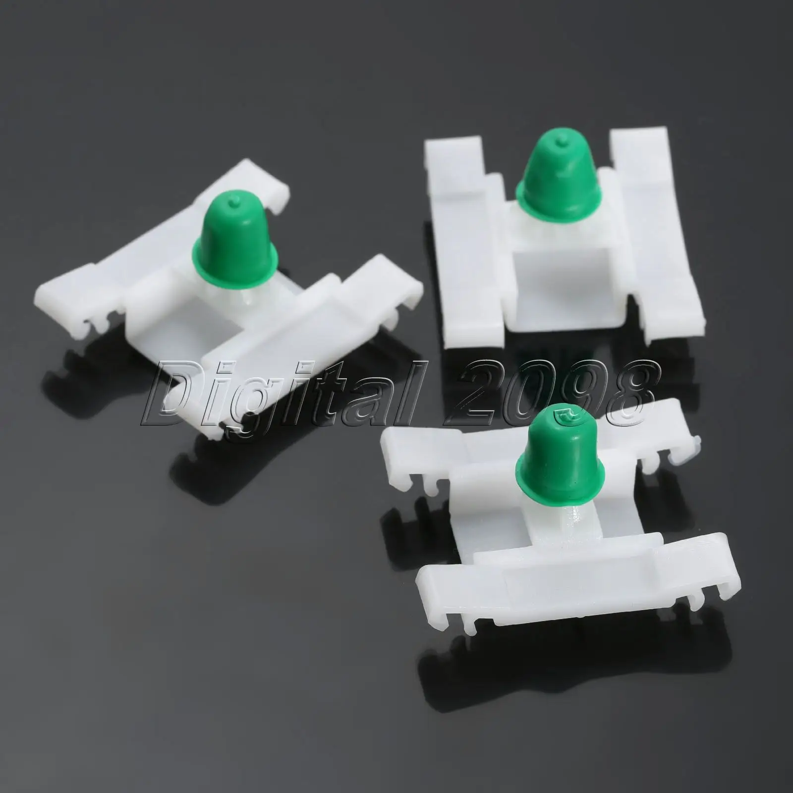 

50Pcs White Door Moulding Nylon Retainer with Rubber Grommet Auto Fastener Clips for VW 1H0-853-585-B Car Styling Rivets Clips