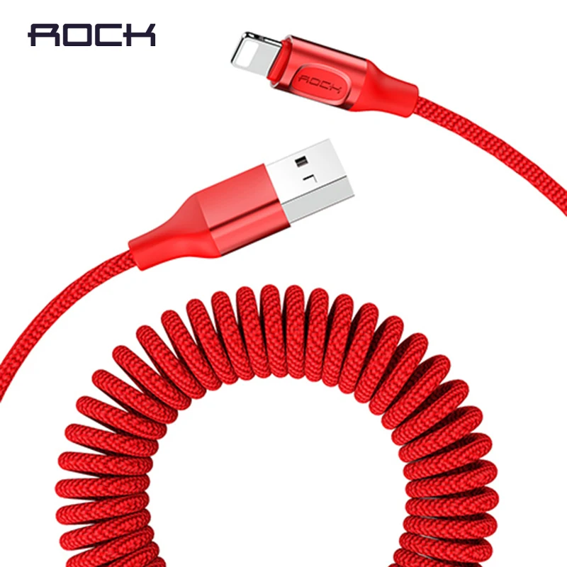 USB кабель ROCK для iPhone XS Max быстрой зарядки и передачи данных 1 5 м X 8 7 6|Кабели