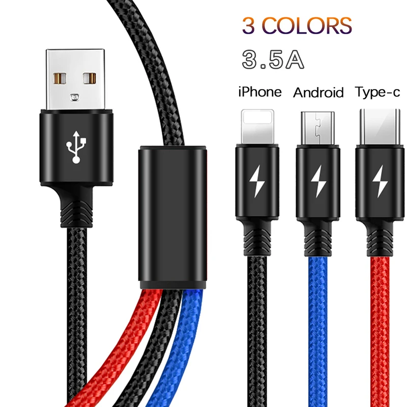 Rovtop 3 в 1 USB кабель удлинитель телефонный разъем зарядное устройство Шнур с Micro usb type C для сотового телефона планшета зарядный кабель