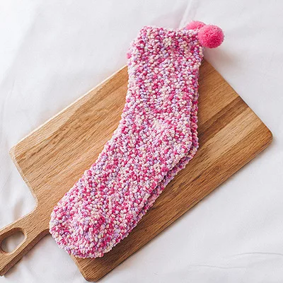 Harajuku kawaii забавные носки Домашняя одежда аксессуары красочные женские пижамные носки для девочек пушистые теплые зимние детские подарочные meias - Цвет: 4