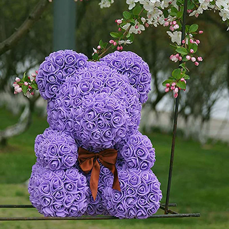 20 см 3D пенополистирол шар в форме медведя цветок розы DIY Роза медведь украшение для свадебной вечеринки подарок на день Святого Валентина подарки