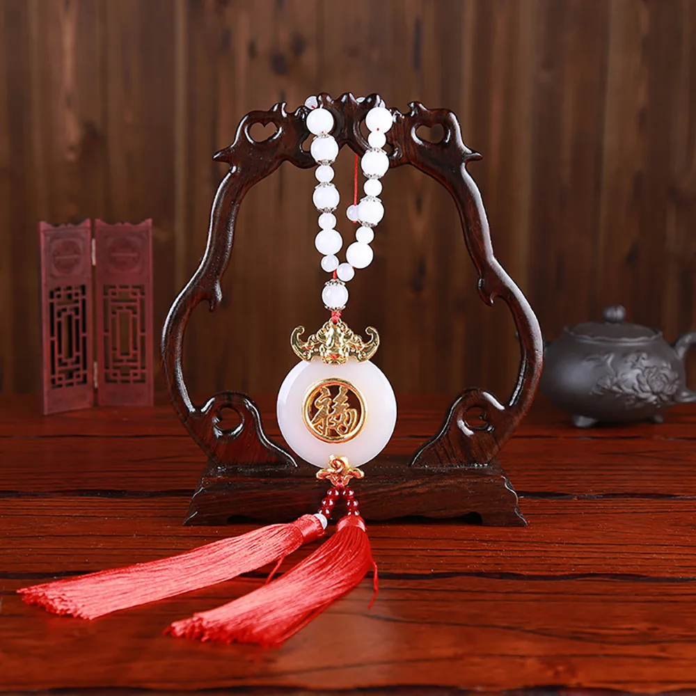 Decorations Mirror OrnamentsCreative Wood Buddha Beads Car Rearview Mirror  Hanging Pendant Interior Decor Ornament R230228 From Us_new_hampshire,  $18.06