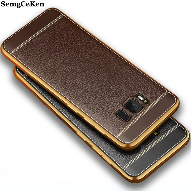 SemgCeKen Роскошный чехол для Samsung Galaxy S8 plus s8plus S 8 tpu мягкая зернистая кожа силиконовый