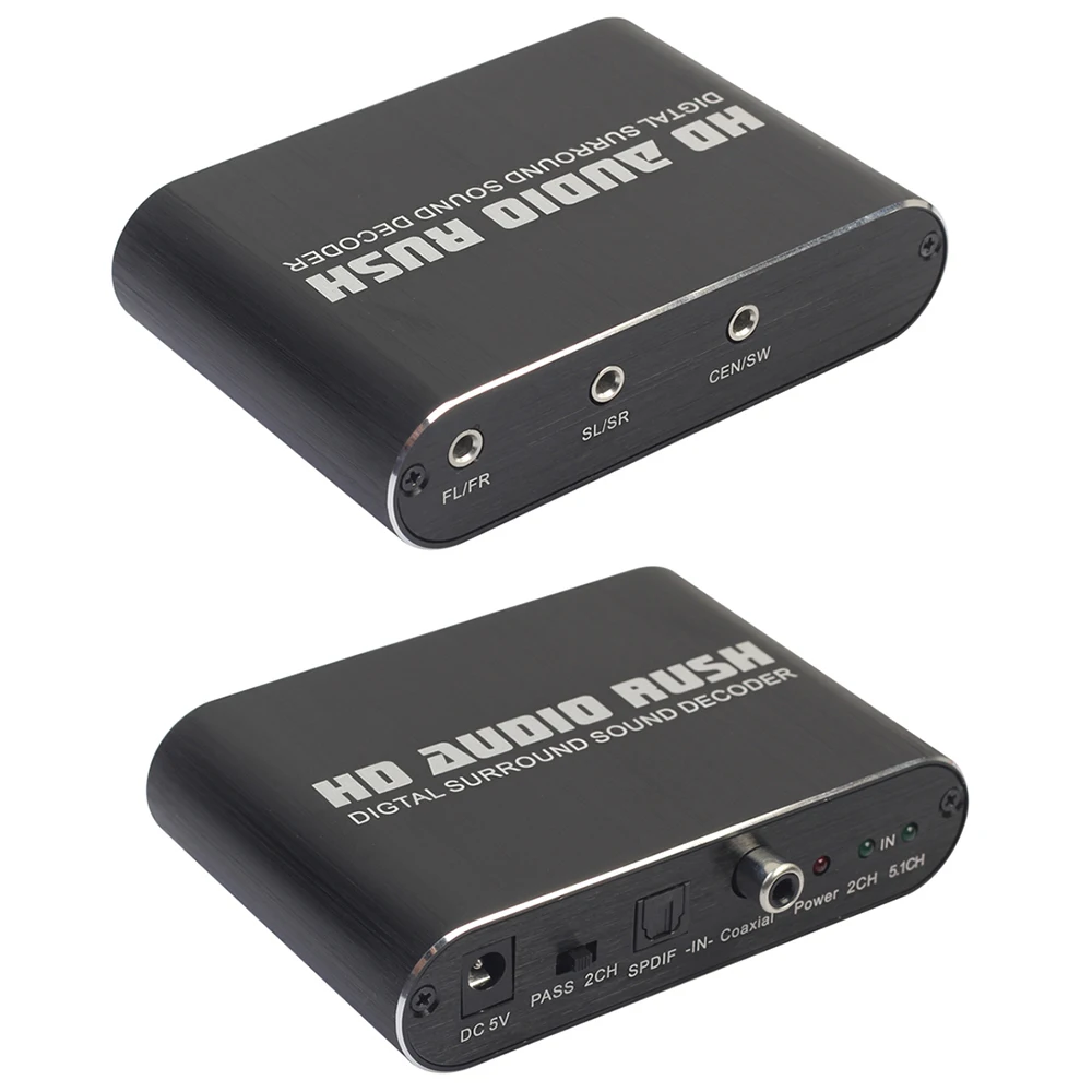  5.1 Audio Rush Digital Sound Decoder Convertitore AC3/DTS RCA Converter Gear Surround Rush Digitale