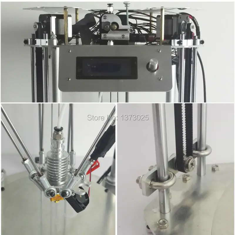 3KU обновленный металлический Delta 3d принтер с нагревателем один ключ выравнивания