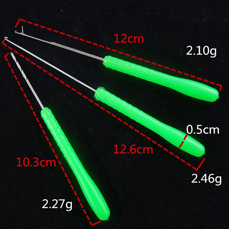 1 комплект 3 шт. набор инструментов для ловли карпа, наживки для изготовления буровых крючков, игла, снасти