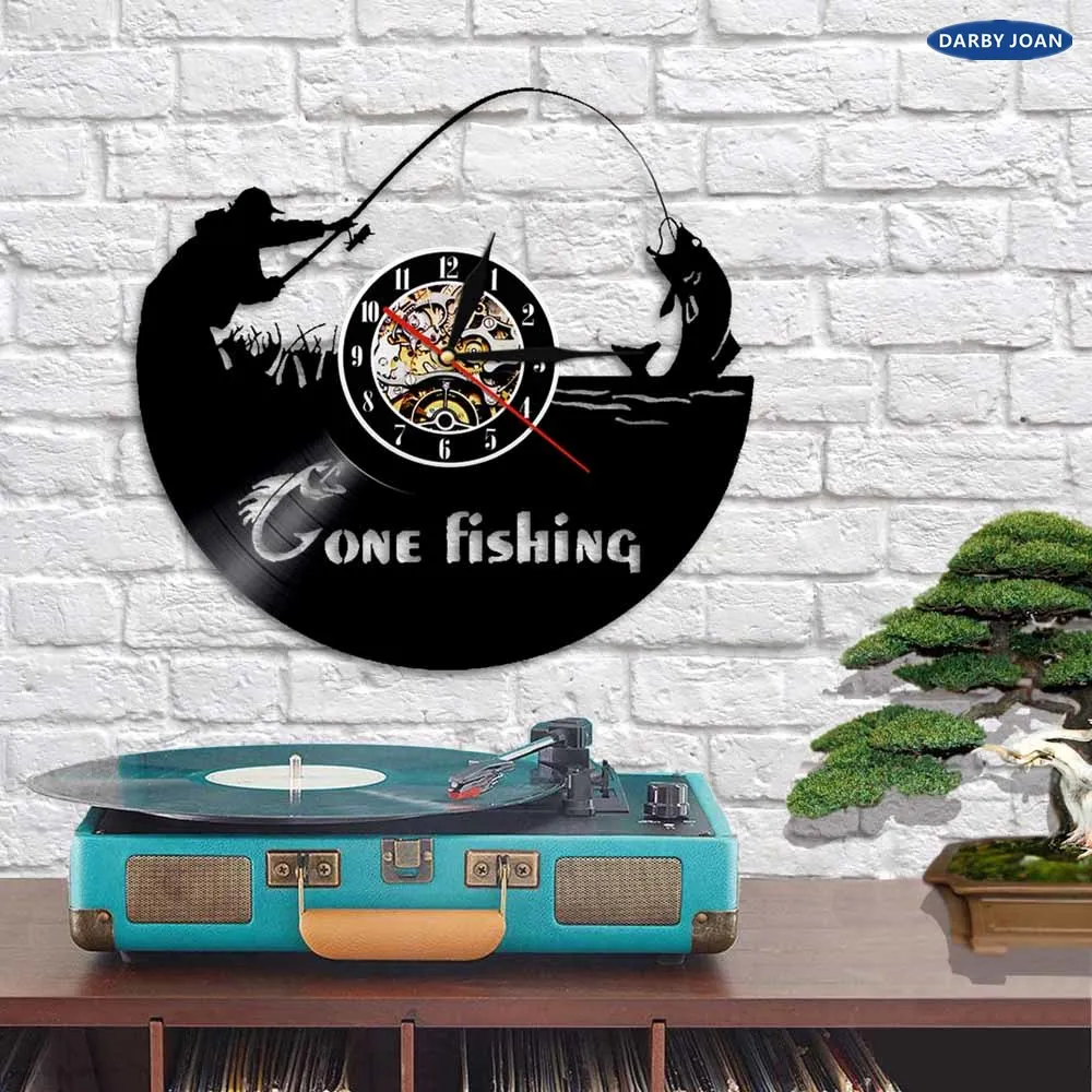 Светодиодный виниловый светильник Gone Fishing в стиле ретро настенный с цветным