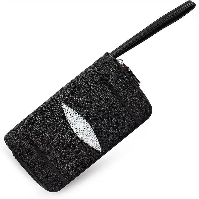 Кошелек на молнии из натуральной кожи Stingray большой красный кошелек с отделением