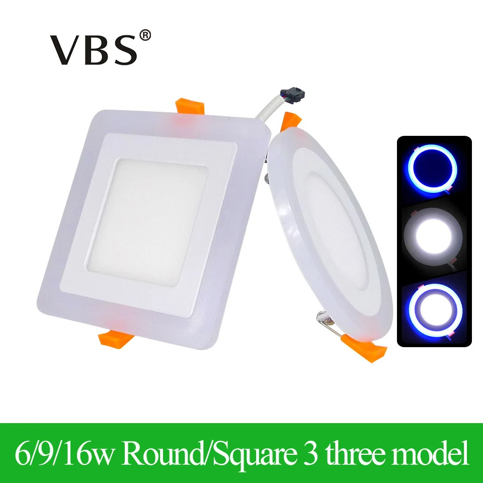 

New Design LED Panel Downlight 6W 9W 16W 3 Modes LED Lamp Panel Light AC85-265V Ceiling Recessed Lights Indoor Lighting Bulb CE