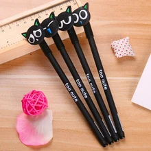 20 шт ручки для письма милый мультфильм Черный кот гелевые ручки, кавайные канцелярские принадлежности ручки материал Escolar офисные школьные принадлежности Papelaria