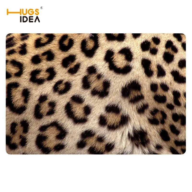 

HUGSIDEA 3D Leopard Design Welcome Entrance Doormat Rugs Non-slip Home Floor Carpet for Living Room Bedroom Kitchen Tapis Mat