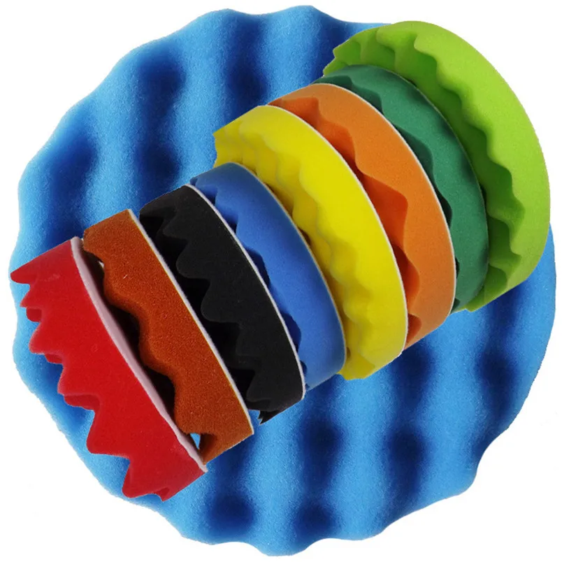 

2017 car-styling 2Pcs 5inch Buffing Sponge Polishing Pad Kit Set For Car Polisher Buffer car accessories pads