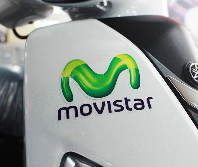 

Motorcycle Bike Helmet Laptop Sticker Automobile Truck Car Styling Decal for Sponsor Diavel Movistar 10x9cm