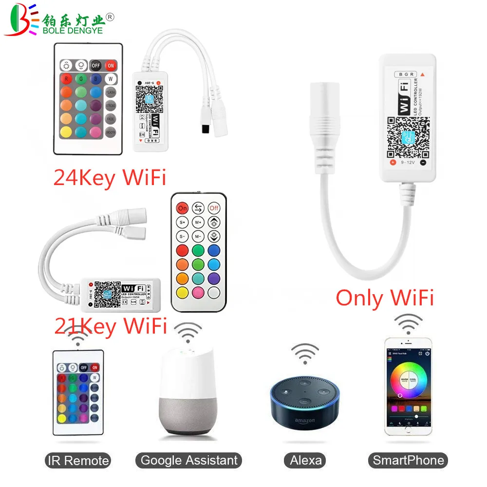 5050 RGB светодиодная лента для управления телефоном беспроводная WiFi Лента работает