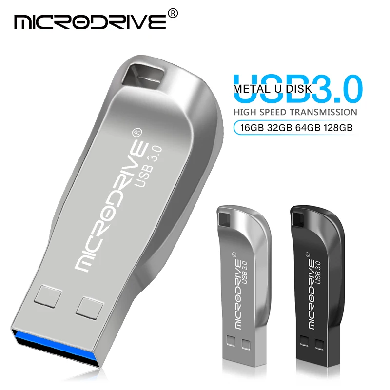 Original Capacity USB Flash Drive 128GB Super Speed USB 3.0 Memory Stick USB 3.0 64gb 32gb 16gb silver metal Pen Drives