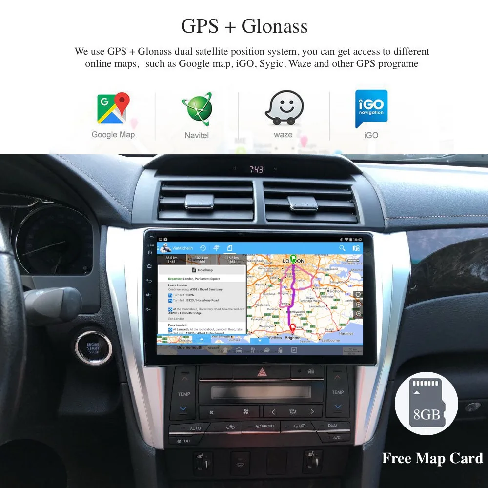 Android 9,0 Автомагнитола 2 Din gps Navi для Toyota Camry V55 PX6 DSP ips HDMI выход 4 Гб+ 64 Гб RDS wifi RDS USB