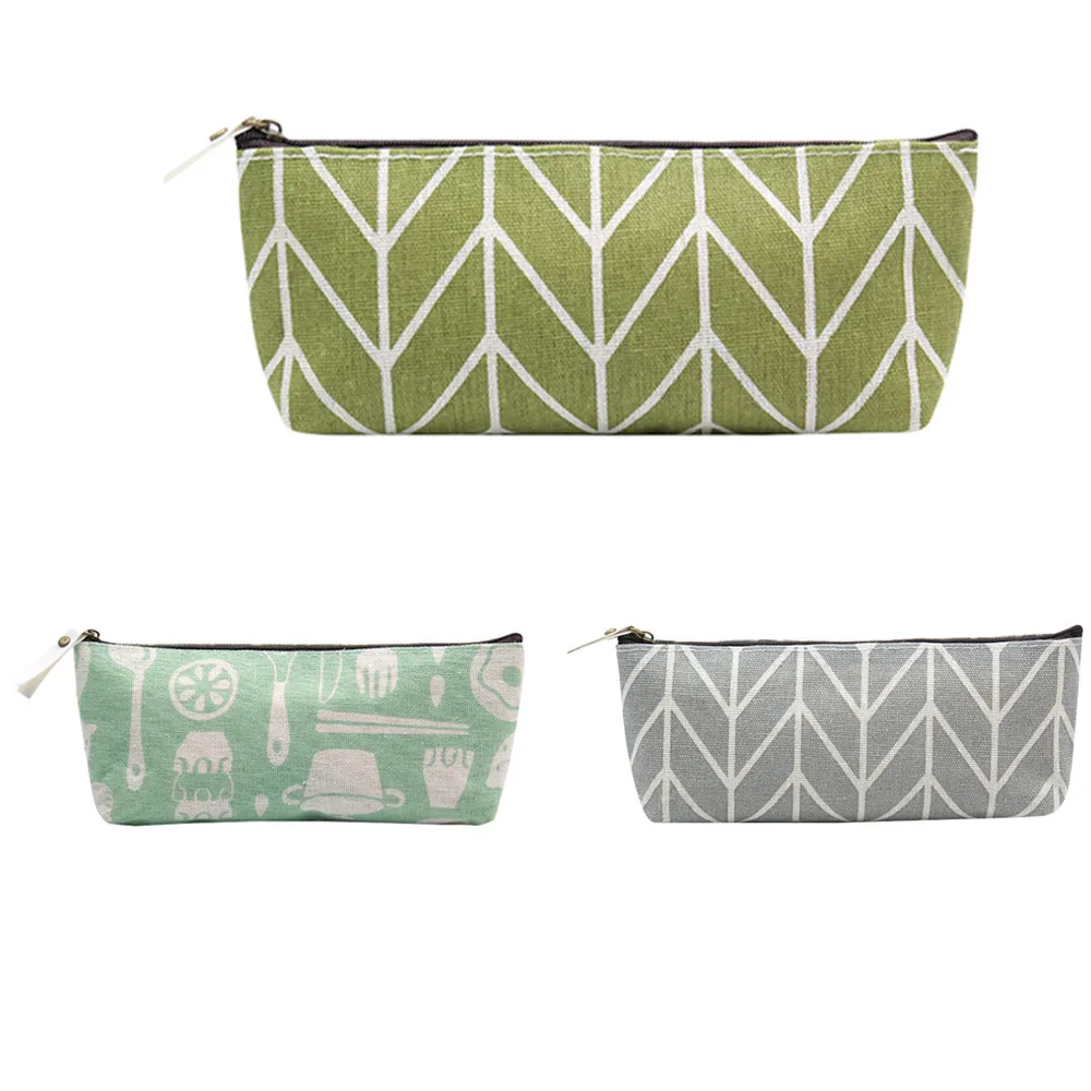 

Zipper Pencil Pen Case Cosmetic Makeup Bag Storage Pouch Purse Students School Cosmetic Makeup Bag Home Office Storage