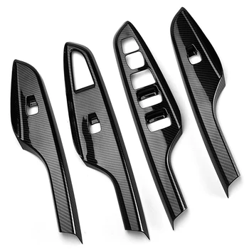 

ABS plastic Car Carbon Fiber Style Cover Black Parts Pro Vehicle Interior Switch New Hot