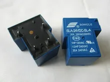 2PCS SONGLE Power Relay SLA-24VDC-SL-A 4 Pin Dip 30A 250VAC SONGLE Power Supply Board Relay DC Coil PCB Type Electromagnet