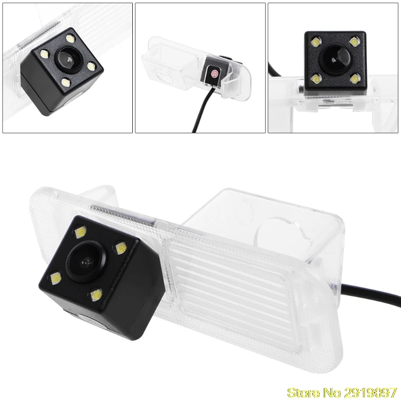 

New Arrive Night Vision 4 LED CCD Car Reverse Rearview Backup Camera Parking For KIA Rio 2007-2011 K2 Sedan Drop Shipping
