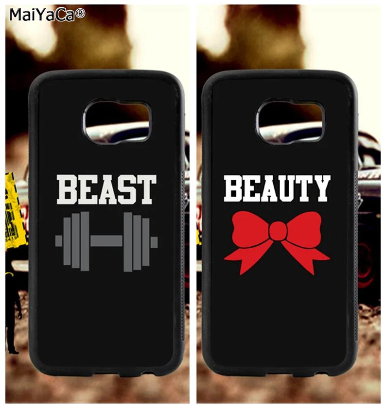 BFF beast beauty best friends мягкие чехлы из ТПУ для samsung s6 edge plus s7 s8 s9 S10 lite e note8 note9 чехол |