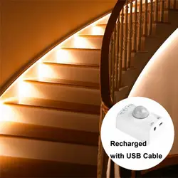 Датчик светодио дный движения USB светодиодный свет движение активированный кровать свет Светодиодные полосы датчик Ночной свет освещение