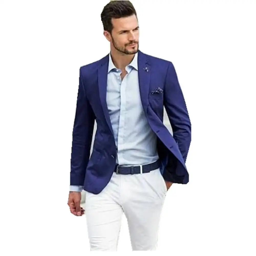 Handsome Blue Wedding Men suit Shawl Lapel Slim Fit Suits 2 Pieces Groomsmen Wedding Suits For Men Bridegroom(Jacket+Pants) Handsome Blue Wedding Men suit Shawl Lapel Slim Fit Suits 2 Pieces Groomsmen Wedding Suits For Men Bridegroom(Jacket+Pants)