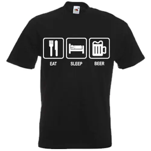 Eat Sleep Beer/футболка с логотипом праздничная футболка для питья продавец из