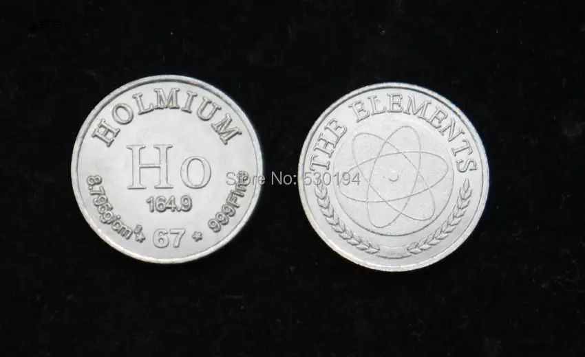 

99.9% High Purity HOLMIUM Ho Metal Carved Element Periodic Table Coin Shape