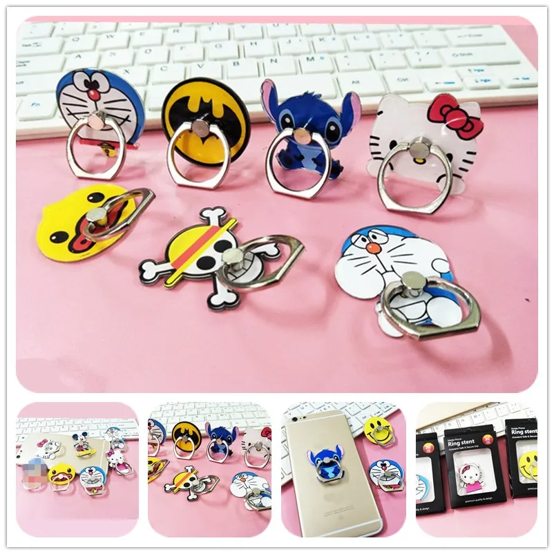 

Smartphone finger ring holder phone stand cute hello kitty bat mickey minnie mouse case For Coque Huawei P8 P9 Lite P20 Lite Pro