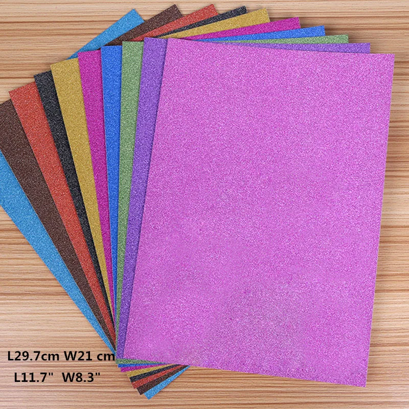 

29.7*21 cm 10 colors Flash Glitter Sticker Tape Scrapbooking Home Decor Wedding Decoration Art Craft DIY Accessories