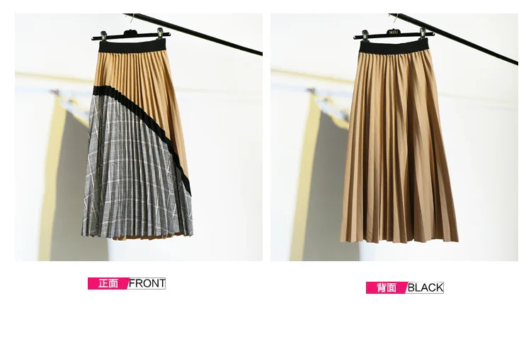 8530- летняя новая модная клетчатая юбка в стиле ретро для женщин Длинные цветные плиссированные юбки для девочек