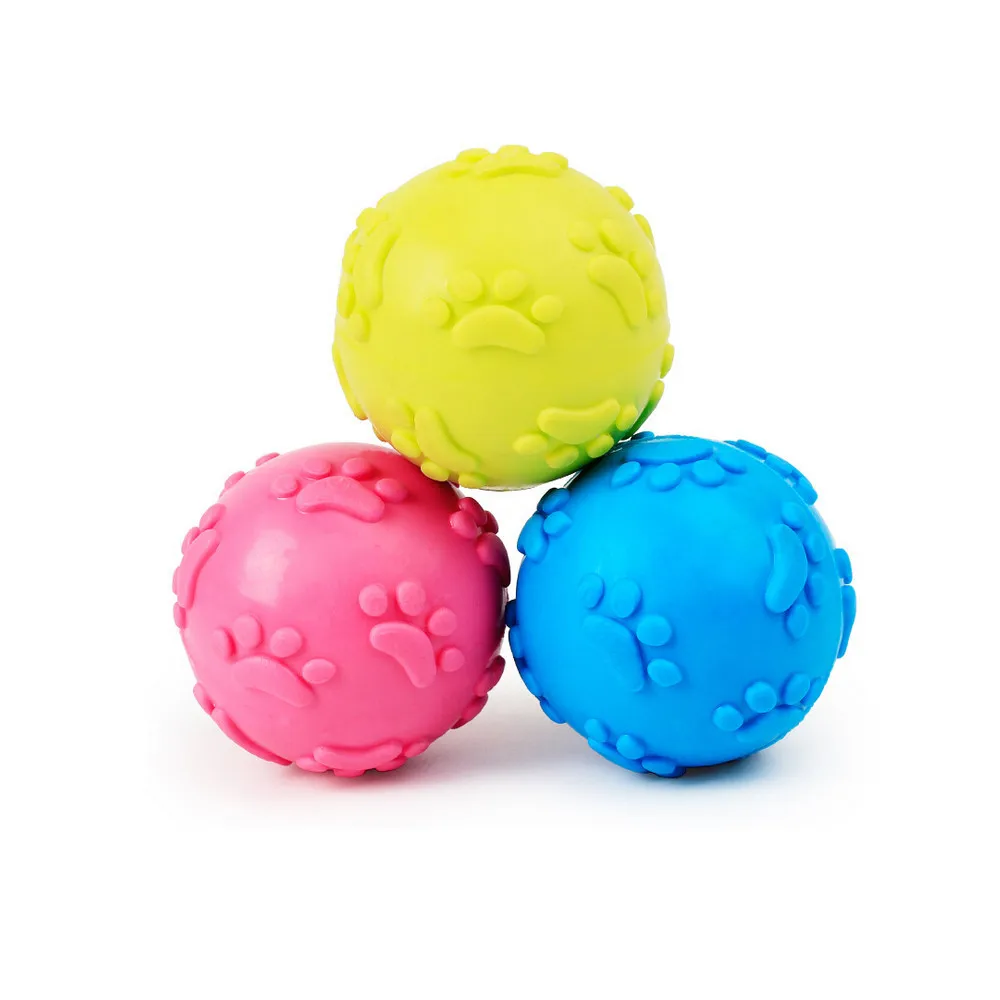 

1Pcs Pet Toy Ball For Dogs Bite The Toy Ball Training Dogs Drop The Ball Sound Rubber Hollow Ball #01