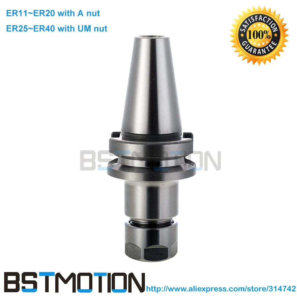 

BT Toolholder BT30 ER11 ER16 ER20 ER25 ER32 ER40 70mm 100mm Clamping Collet Chuck Tool Holder 0.005mm Accuracy