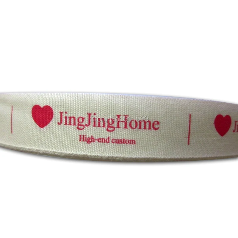 

Free shipping printed cotton ribbon/clothing customizing labels/tags/garment printing tag 100 yards a lot