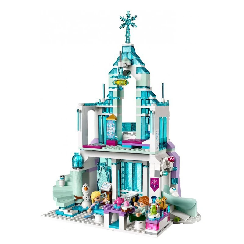 731 шт., серия Снежный мир, волшебный ледяной замок Эльзы, набор строительных блоков, кирпичи, игрушки для девочек, друг с 41148