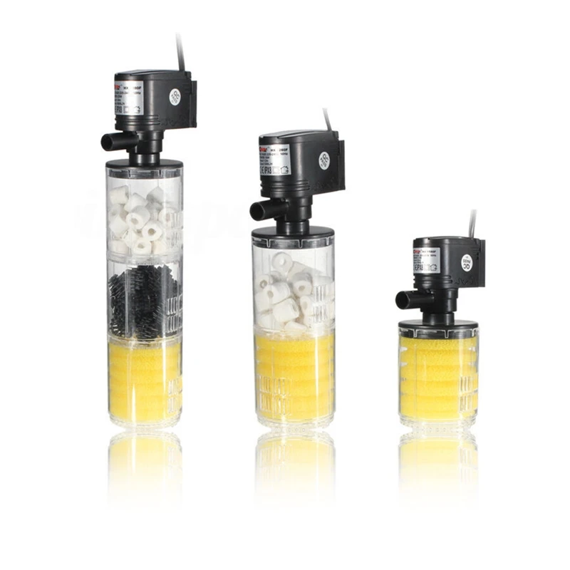 

3 in 1 Submersible Water Internal Filter Pump For Aquarium Fish Tank MultiFunction Submersible Filter