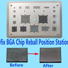 Efix BGA Chip Reball трафарет A8 A9 A10 паяльная станция Утюг сварочный флюс Fix iPhone 6 6s 7 Plus NAND IC Инструменты комплект материнская плата