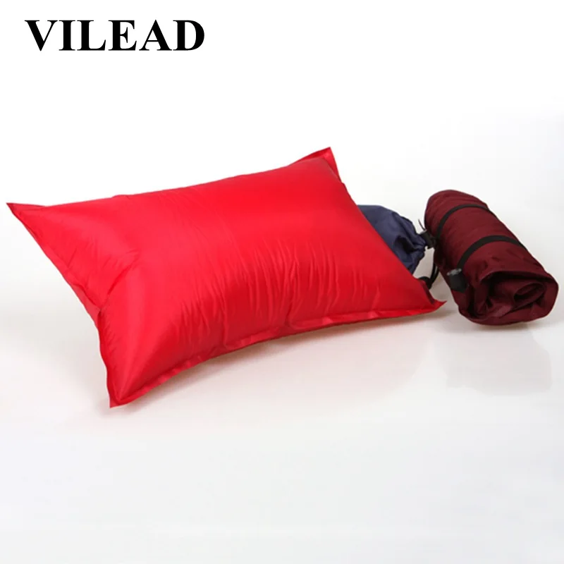 

VILEAD Portable Inflatable Camping Pillow Travel Plane Hotel Sleep Outdoor Hiking Dropshipping Ultralight Comfortable 45*25 cm