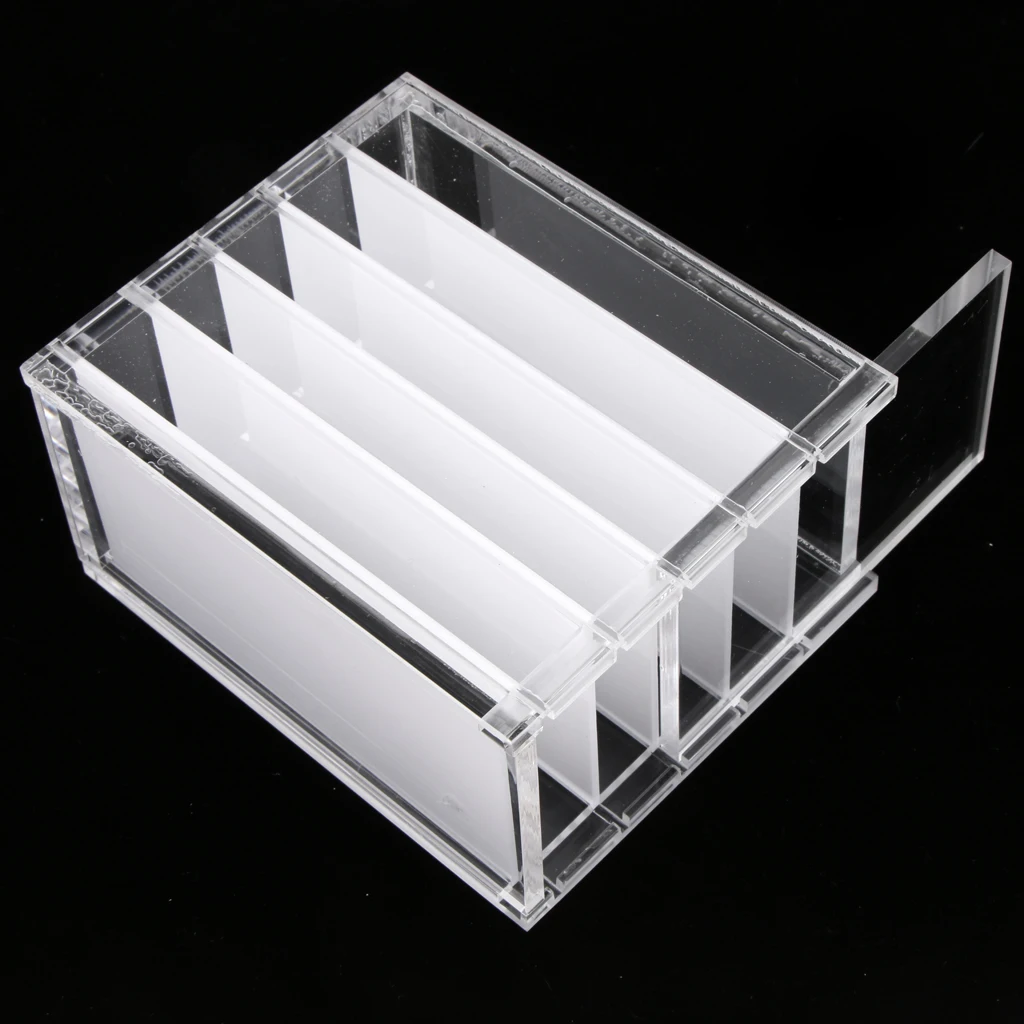 

2 Pack Clear Acrylic Eyelash Extensions Display Stand False Eye Lash Storage Case 5 Layers Compartments