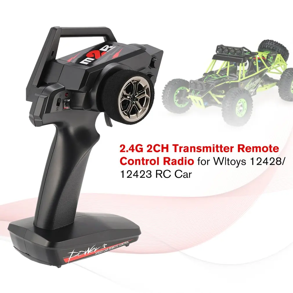 

2.4G 2CH Transmitter Remote Control Radio Spare Parts for RC Car 1/12 Wltoys 12428/12423 4WD Crawler Right Hand Mode