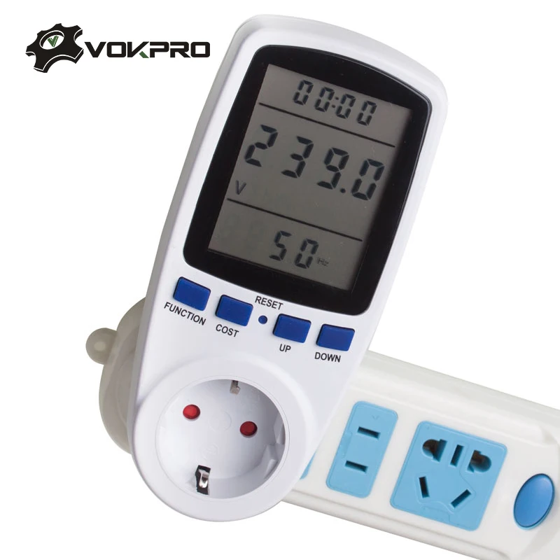 

EU Plug LCD Dispaly Digital Voltage Wattmeter Electronic Power Energy Analyzer Tester Monitor Power Meters