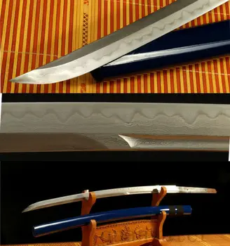 

41"FOLDED STEEL CLAY TEMPERED UNOKUBI-ZUKURI JAPANESE SAMURAI SWORD KATANA