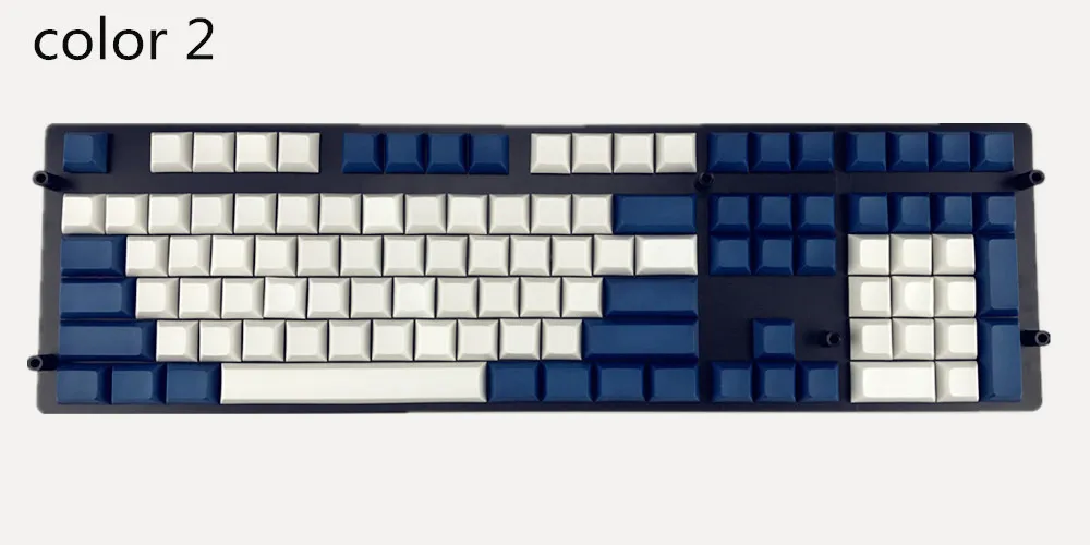 Пустая клавиатура DSA PBT 104 белые и синие пустые клавиши TKL 87 механическая с синей