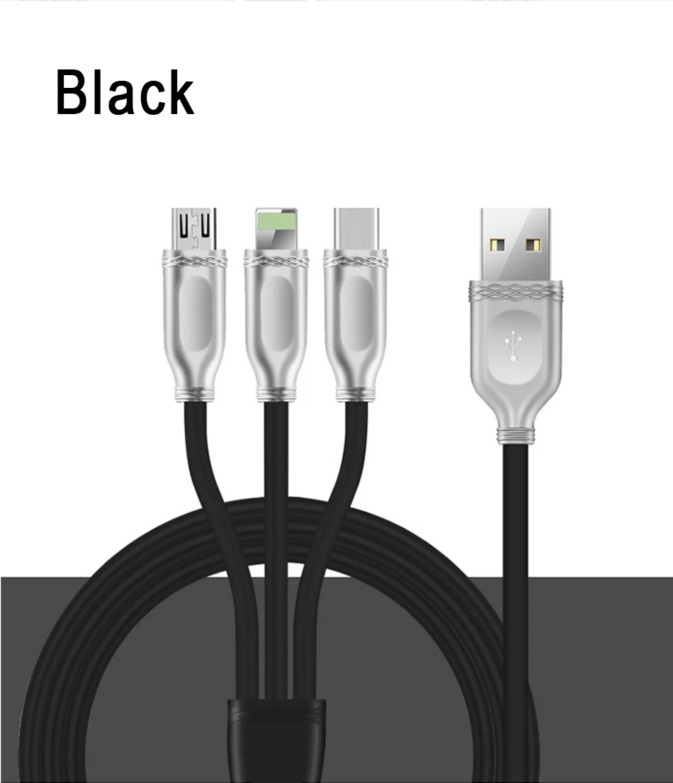 !ACCEZZ TPE Fast Charging Cable Micro USB Type C For Samsung Xiaomi 5 Lighting For iPhone X 7 8 6 Plus 3A USB Charger Cord Line (12)