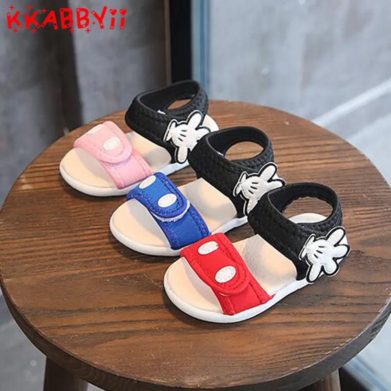 2018 New Summer Fashion Kids Sandals Cartoon Sort Leather Children Shoes Girls Princess Shoes Baby Toddler