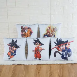 Наволочка с блестками с принтом Dragon Ball Son Goku, 40*40 см, украшение чехлов на подушки, Япония, мультфильм, подушка, чехол, автомобиль, диван, дом