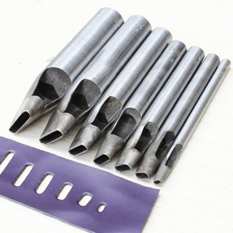 Buy multi size long leather craft lone hole punch hand