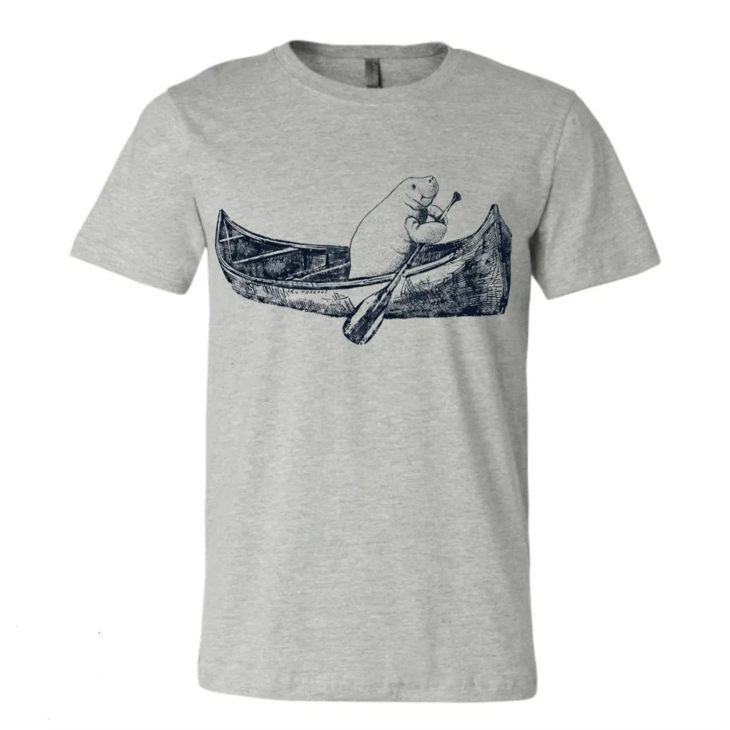 Mens MANATEE in a Canoe t shirt funny t shirtsin TShirts from Men's